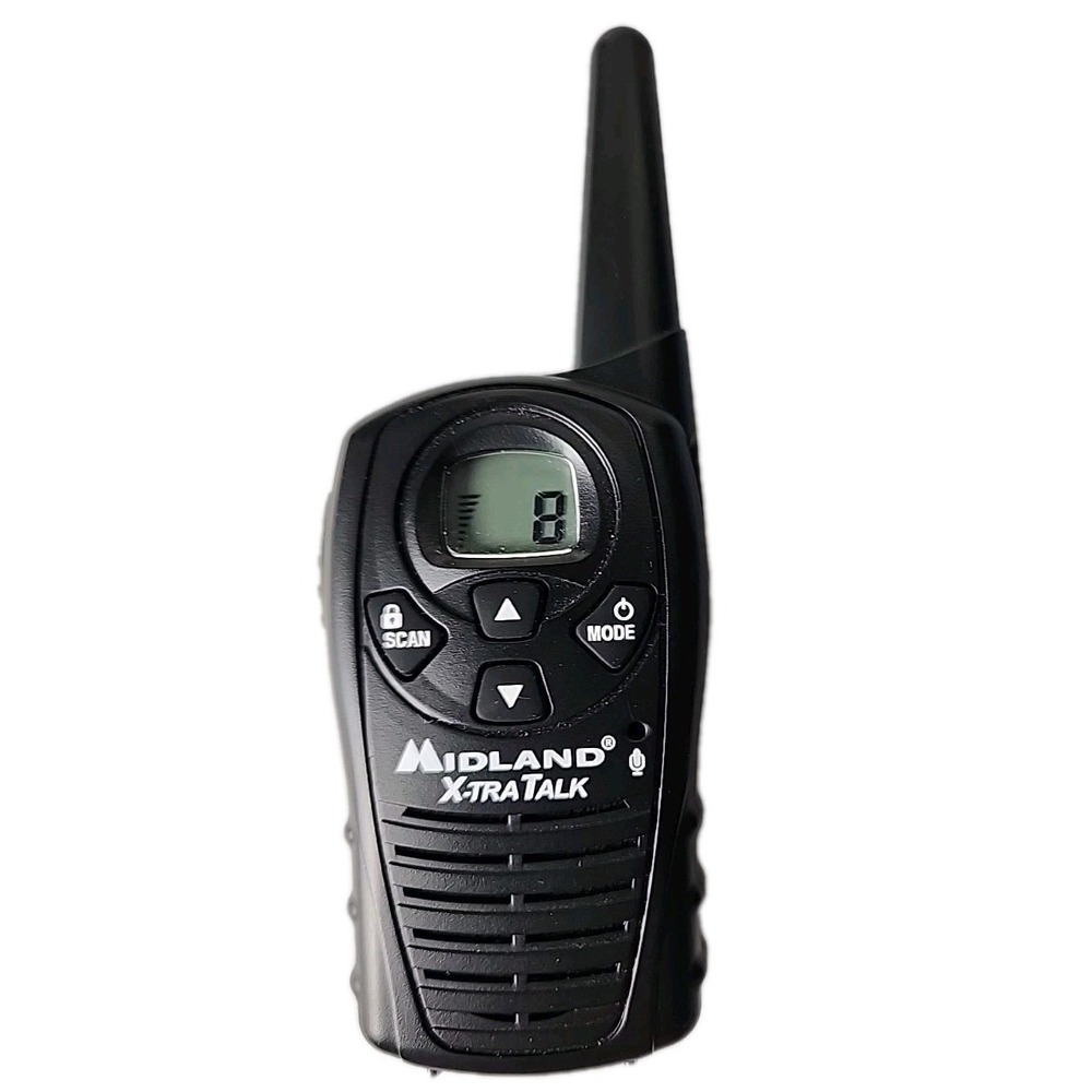 Midland LXT118PA X-tra Talk Walkie Talkie Two Way Radio Black Battery Works!